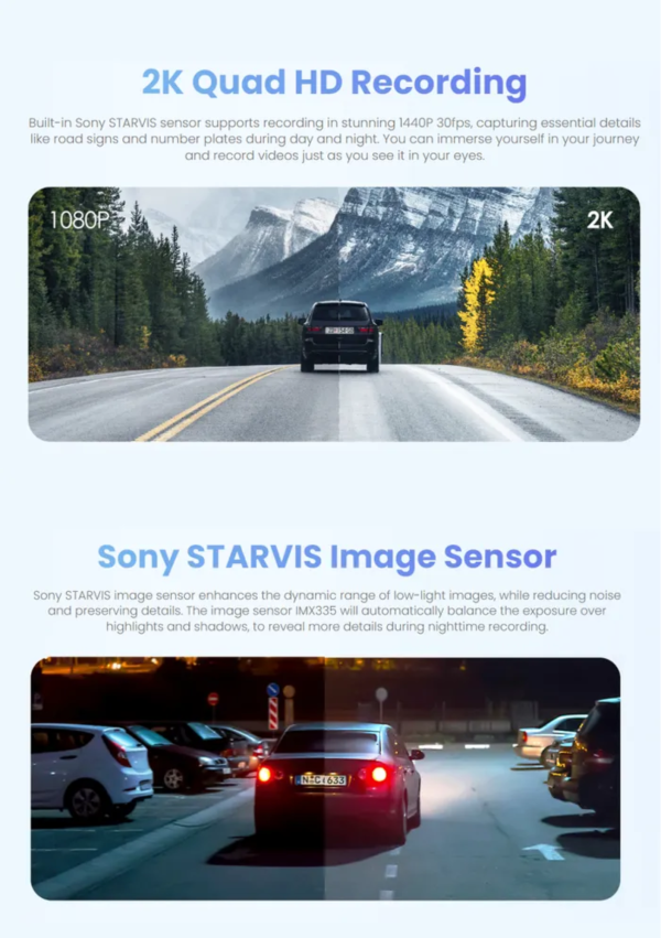 VIOFO DASHCAM 2K WM1 WITH SONY STARVIS IMX335 SENSOR - Image 5